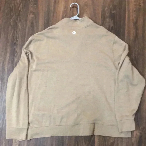 Ocean Coast Camel Cotton Blend  Quarter Zip Pullover Men’s Size 2XL - Picture 9 of 10